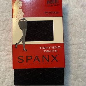 SPANX Black Diamond Pattern Tights